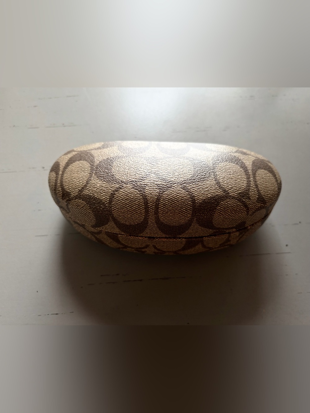Coach Monogram Hard Sunglasses Case in Tan and Brown monogram